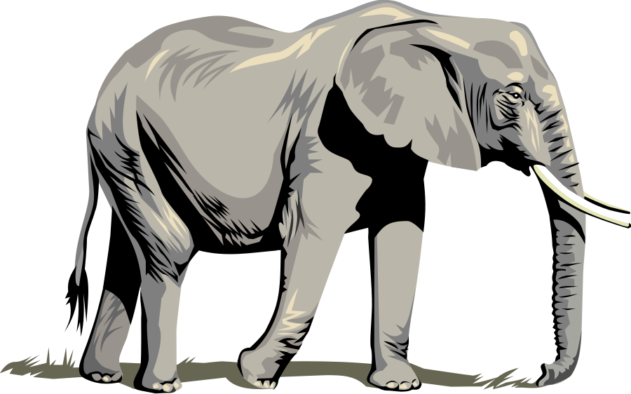 Elephant 01 Clipart, vector clip art online, royalty free design ...
