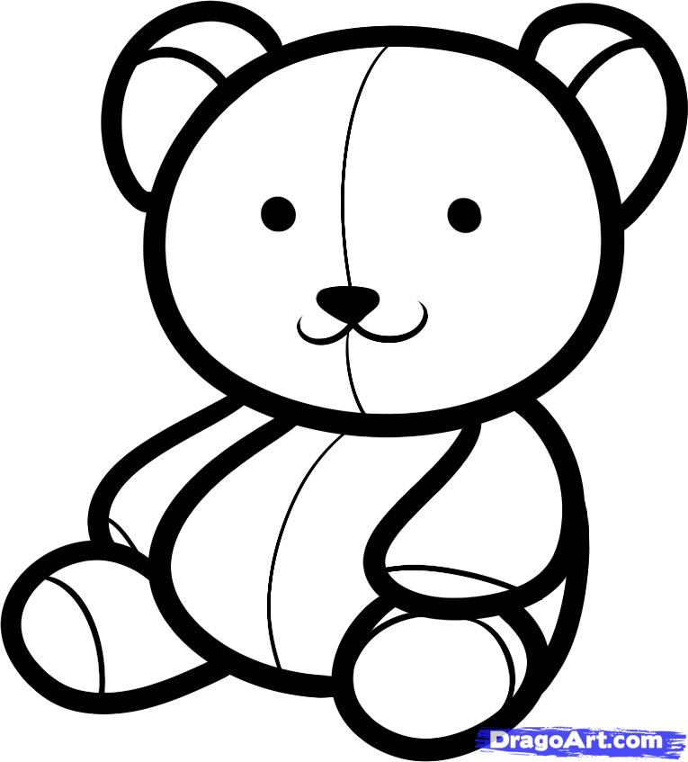How to Draw a Teddy Bear for Kids, Step by Step, Animals For Kids ...