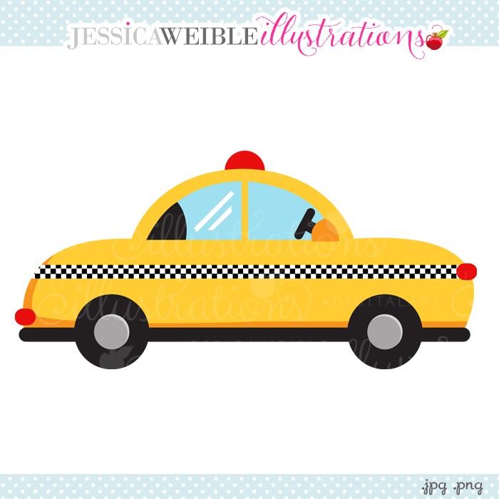 Taxi Cab Car Clipart - JW Illustrations