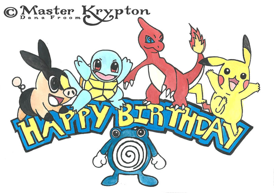 deviantART: More Like Pokemon Birthday Card by MasterKrypton