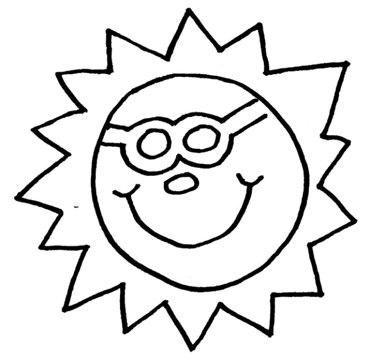 Sun wear Sunglasses Coloring Pages : New Coloring Pages