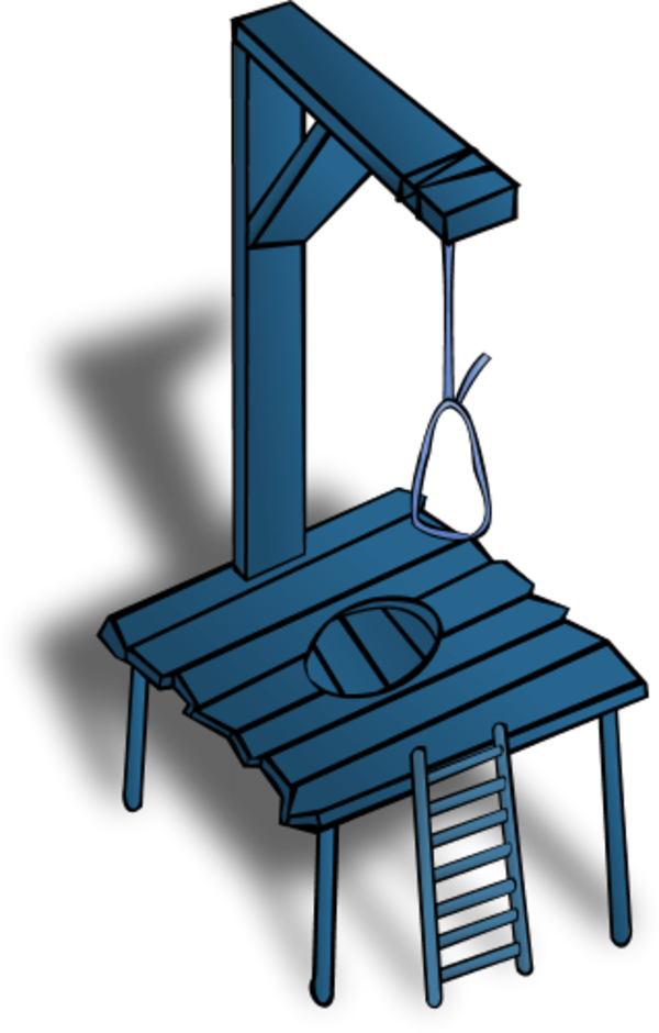 gallows death by hanging noose - vector Clip Art