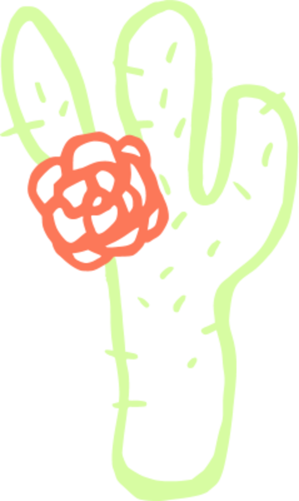 cactus plant cartoon simple - vector Clip Art