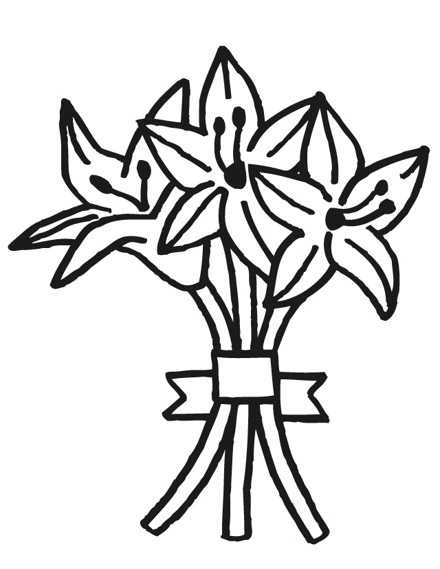 Wedding Bouquet 4 - Free Printable Coloring Pages