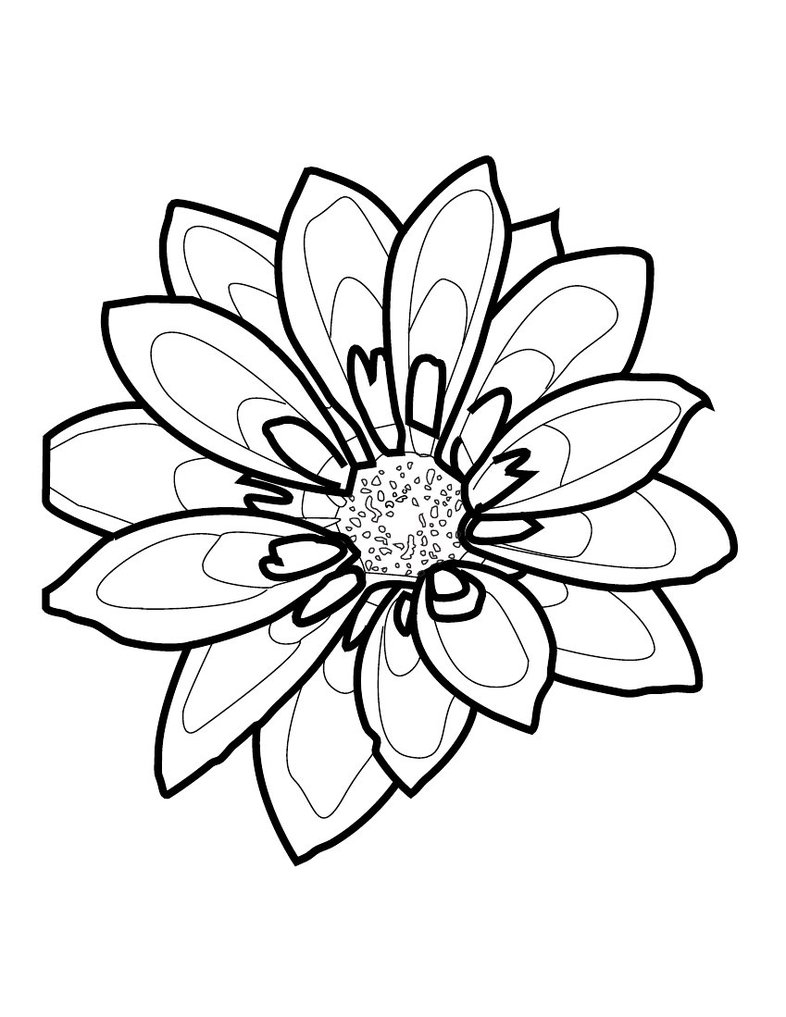 Black And White Flower Outline Cliparts.co