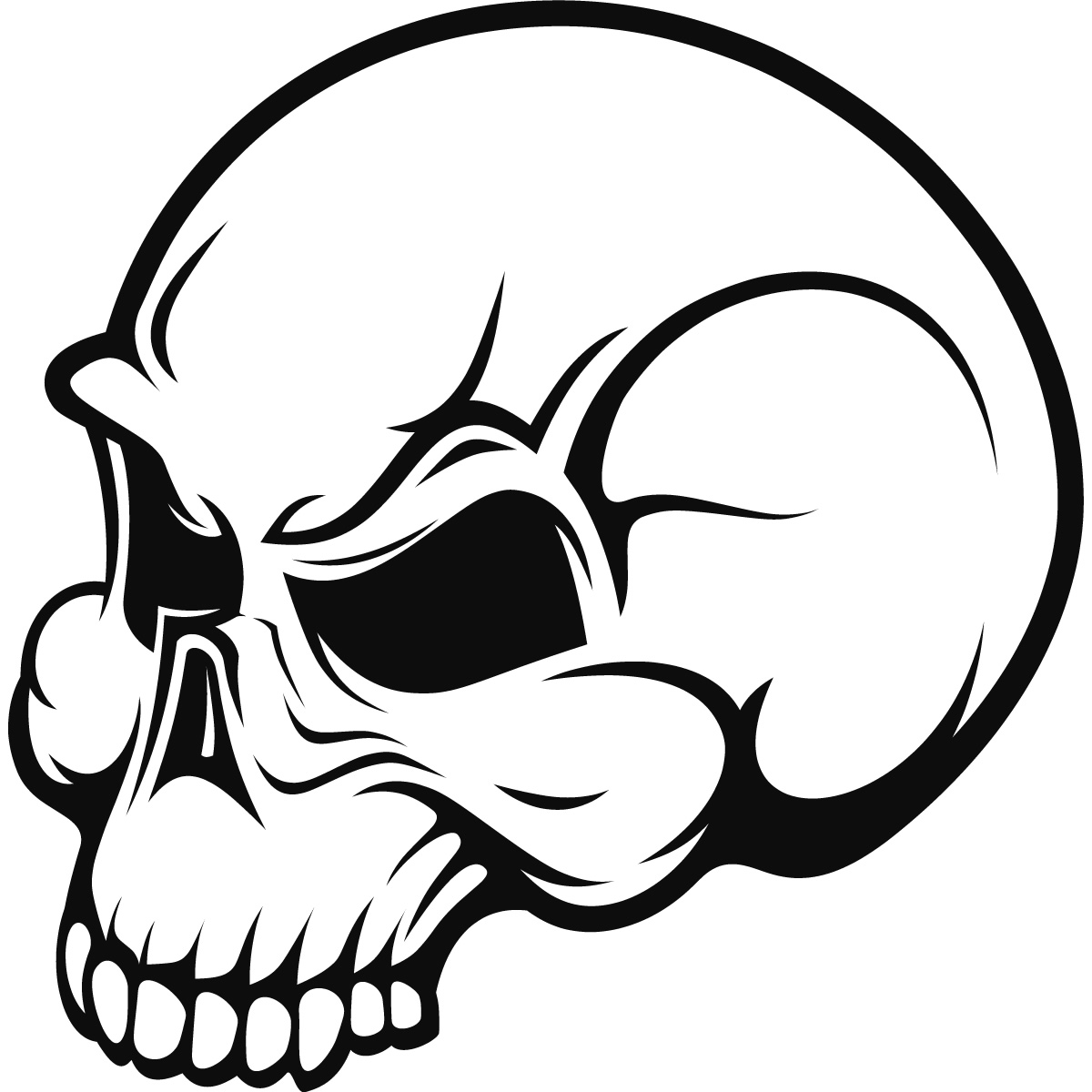 Skull Line Drawing - ClipArt Best