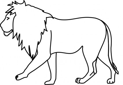Lion Line Art Vector clip art - Free vector for free download