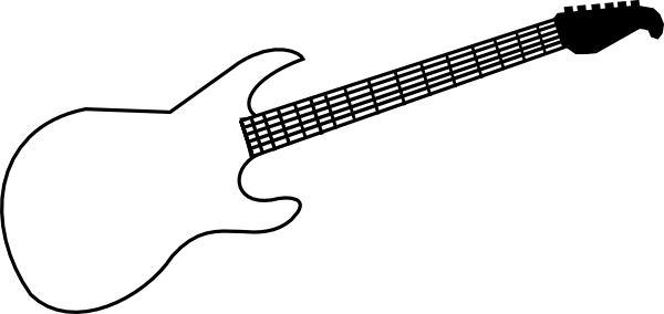 Outline Of A Guitar - ClipArt Best