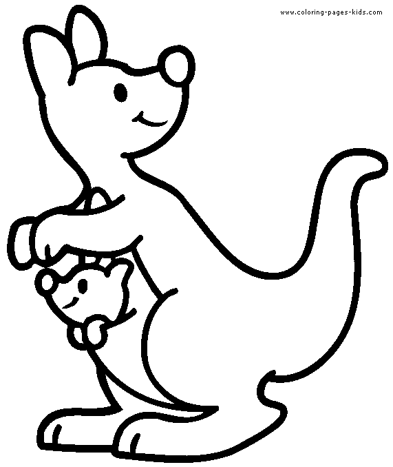 Kangaroo Coloring Pages For Kids - Free Printable Coloring Pages ...