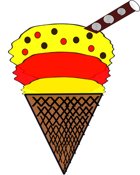 Ice-cream Cone clip art - vector clip art online, royalty free ...
