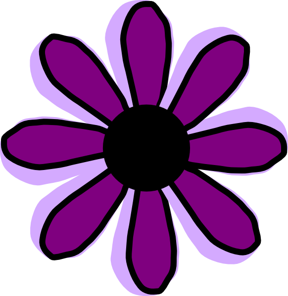 Purple Flower 9 clip art - vector clip art online, royalty free ...
