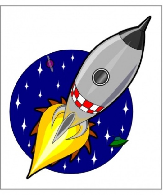 Kliponius Cartoon Rocket clip art Vector | Free Download