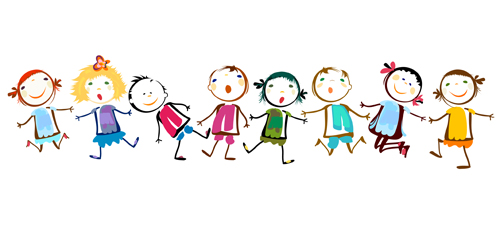 Children-holding-hands-vector- ...