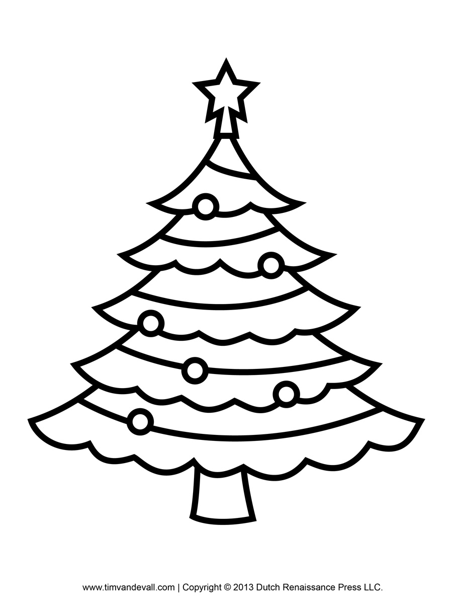 Christmas Tree Line Art Cliparts.co