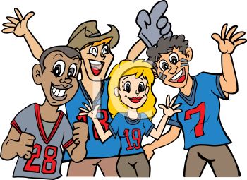 Pix For > Cheering Fans Clipart