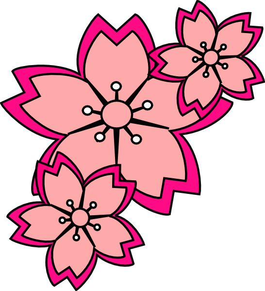 Blossoms clip art - vector clip art online, royalty free & public ...