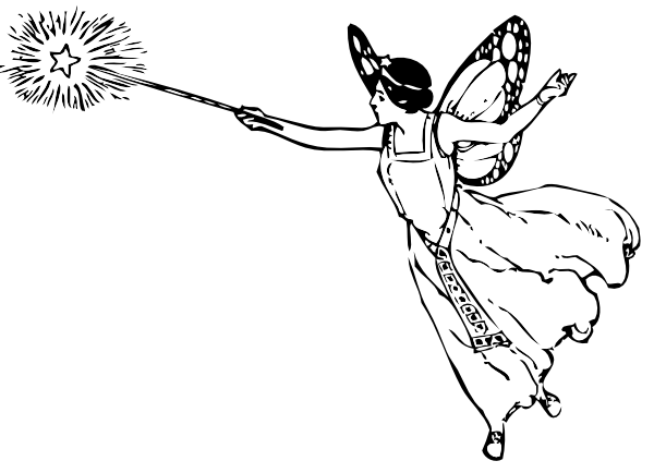 Fairy With Wand clip art - vector clip art online, royalty free ...