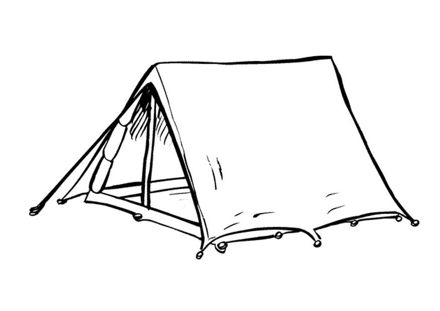 Tent Coloring Pages For Camping Lover Kids