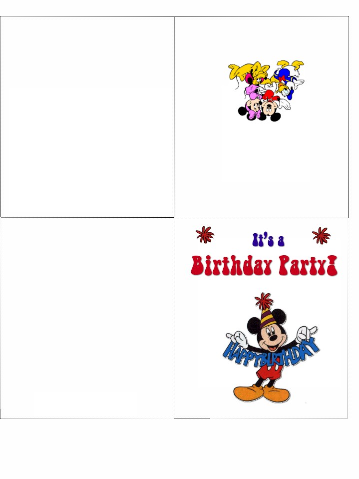 Free Printable Mickey Mouse Birthday Invitations Template ...