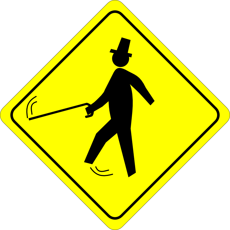 Clipart - Jaunty Pedestrian (Caution)