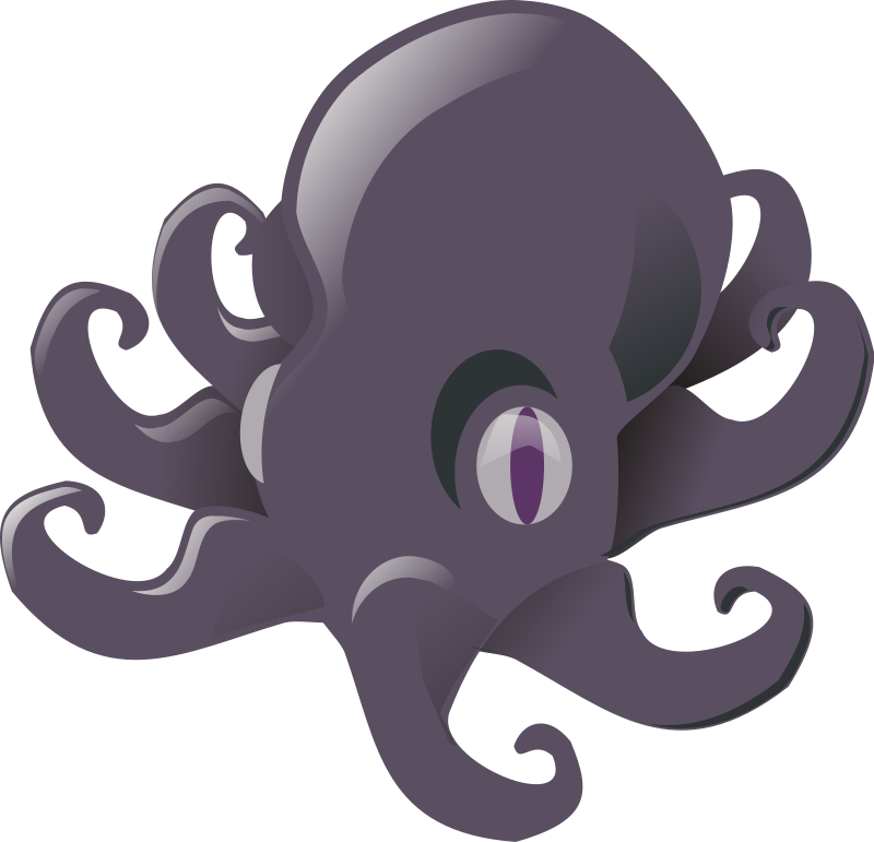 Octopus Clip Art Black And White