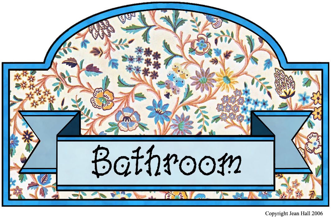 ArtbyJean - Vintage Indian Print: Make a sign for your Bathroom