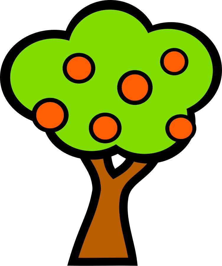 Tree with Fruits Clipart, vector clip art online, royalty free ...