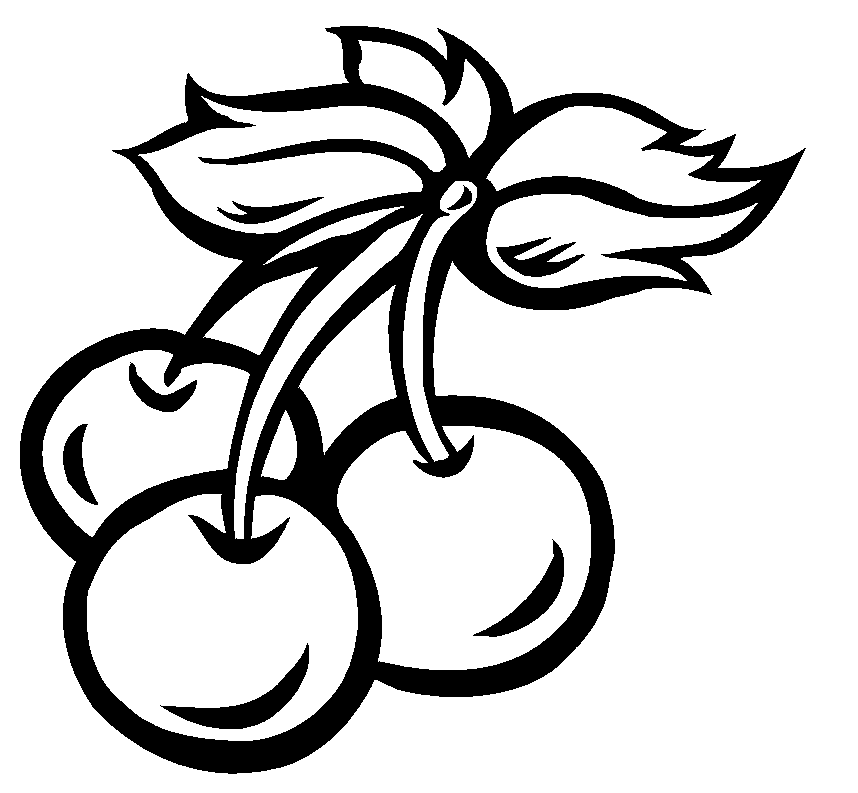 Fruits Clipart Black And White