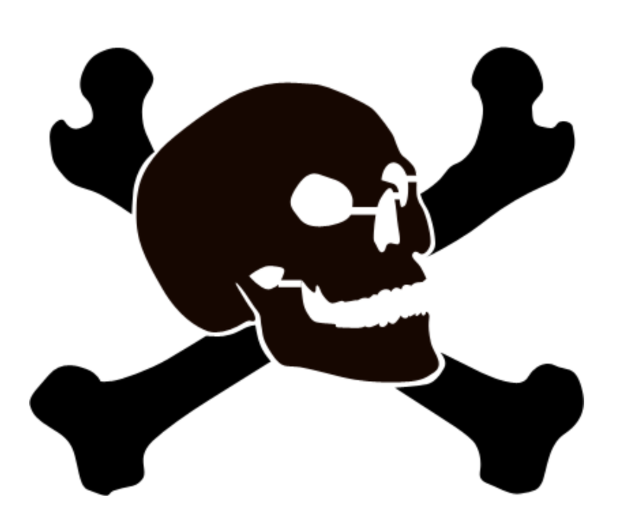 Skull And Cross Bones Stencil