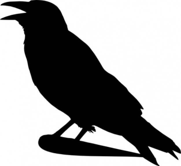 Crow Silhouette Clip Art (.ai) - Animals vector #3791 | Download ...