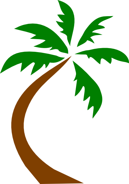 Palm Tree Curved Clip Art clip art - vector clip art online ...