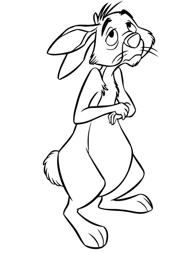 rabbit in the house Colouring Pages