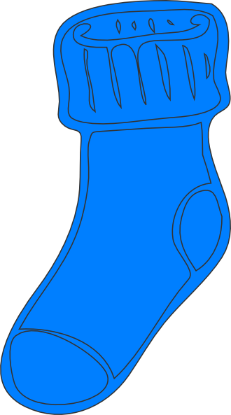 Blue Sock Clip Art at Clker.com - vector clip art online, royalty ...
