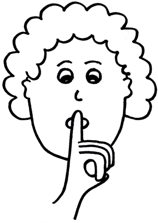 quiet person Colouring Pages
