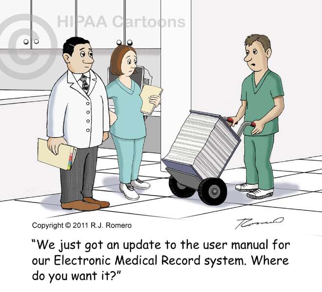 EMR, EHR & HIM Cartoons — HIPAA Cartoons