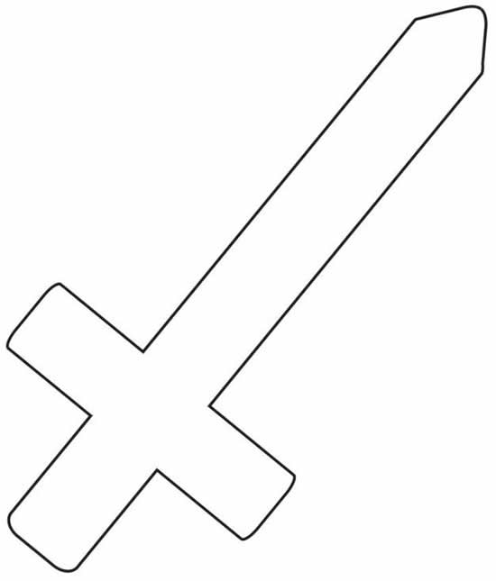 Printable Wooden Sword Template