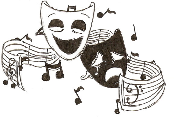 Musical Theater Masks by xmontpetitx on DeviantArt