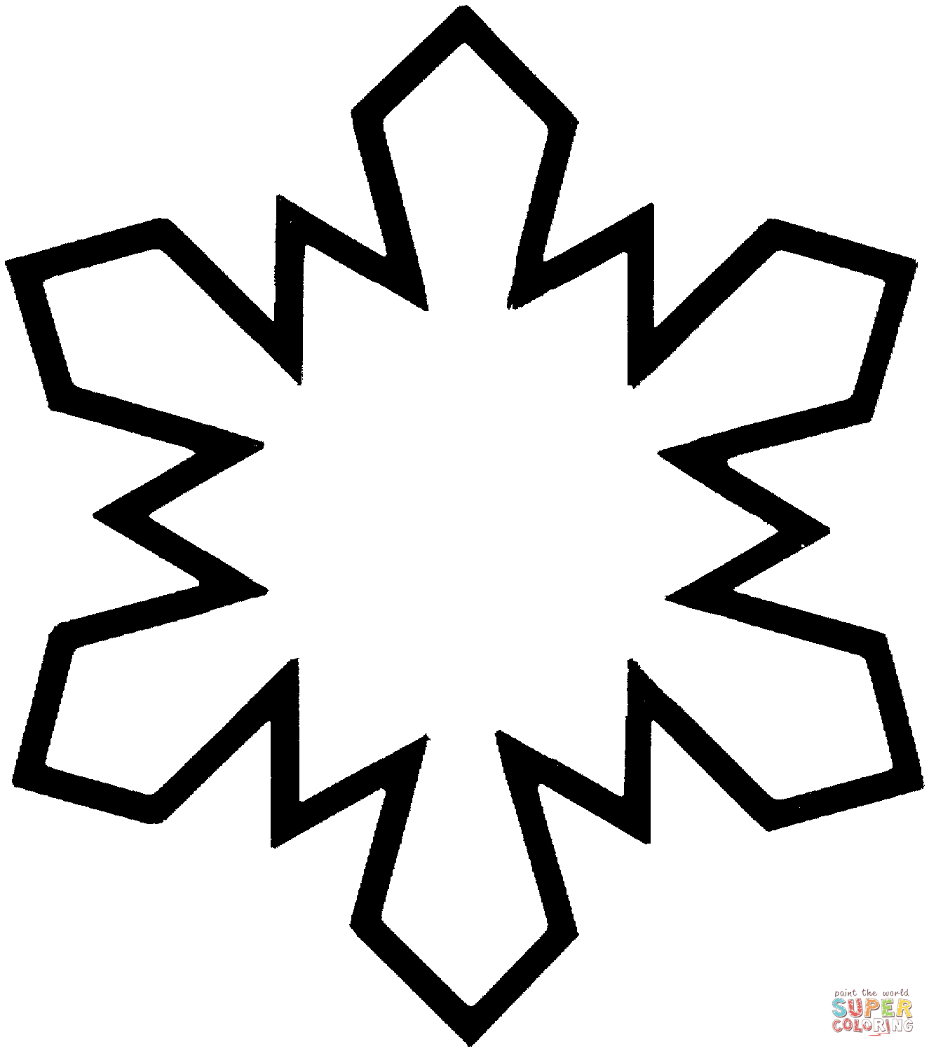 Snowflake Coloring Page - Drawing Kids
