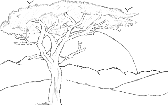Outline Drawings Of Landscapes images & pictures - NearPics