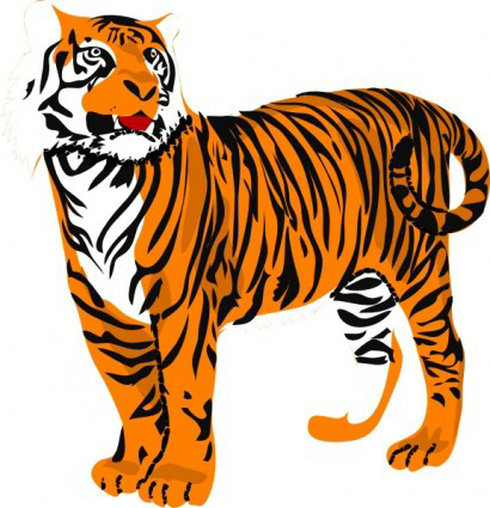 Tiger Clip Art 5 | Free Vector Download - Graphics,Material,EPS,Ai ...
