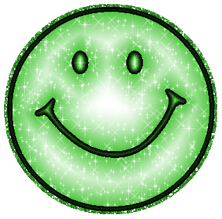 A GLITTERY GREEN SMILEY FACE !!!! | AMAZING ANIMATIONS | Pinterest