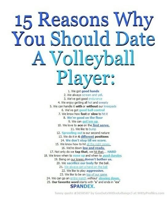 Reasons To Date A Volleyball Player | Volleyball