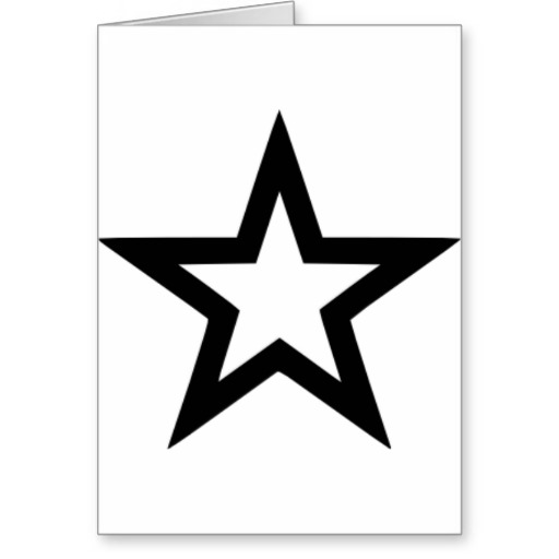 Star outline greeting card | Zazzle