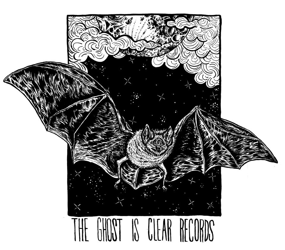 The Ghost Is Clear Records - The Ghost is Clear "Bat Logo" T shirt