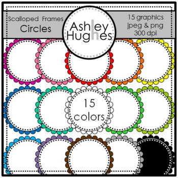 CIRCLE SCALLOPED FRAMES {GRAPHICS FOR COMMERCIAL USE ...