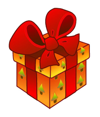 Gift Clipart, Christmas Present Box in Red Bow | Just Free Image ...