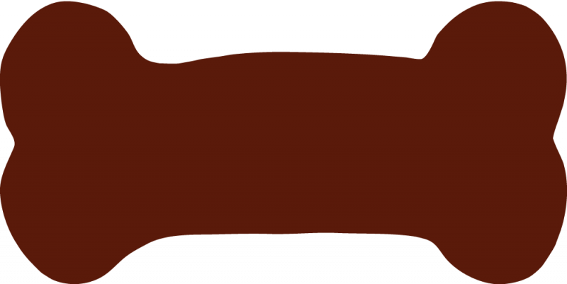 Custom Dog Bone shaped window stickers and decals