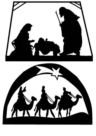 Gallery For > Nativity Silhouette Template