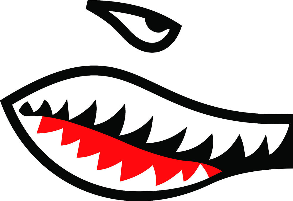 Shark Teeth Decal | EBay - Cliparts.co