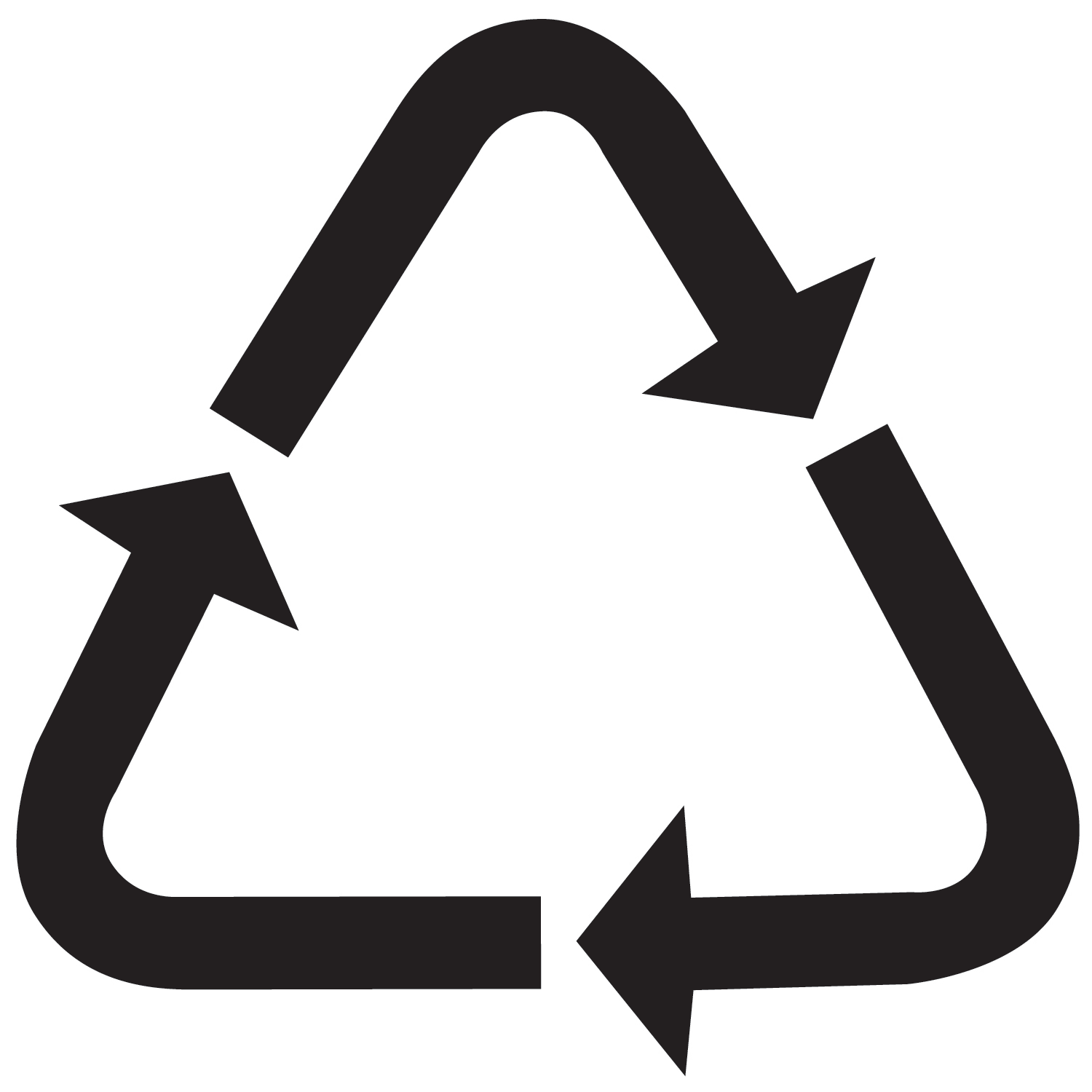 Please Recycle Logo Of Recycling Symbol Icon - Free Icons